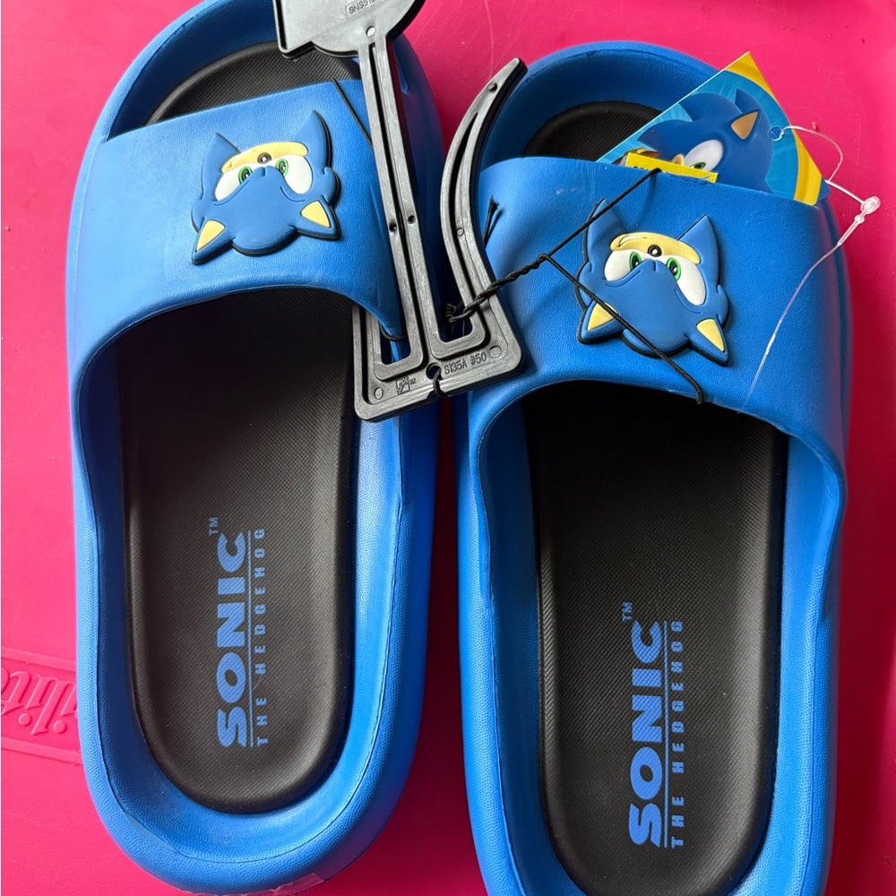 Blue Kids Slide Sandals